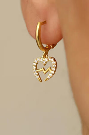 925 Ayar Gümüş Oval Göz Nazarlı Küpe