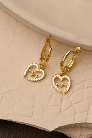 925 Ayar Gümüş Oval Göz Nazarlı Küpe