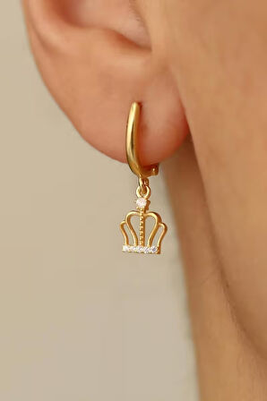 925 Ayar Gümüş Taç Küpe