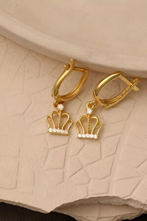 925 Ayar Gümüş Taç Küpe