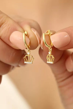 925 Ayar Gümüş Taç Küpe