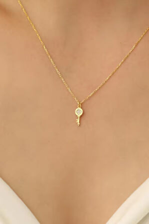 925 Ayar Gümüş Anahtarlı Kolye