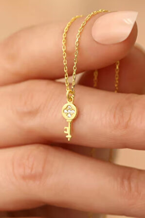 925 Ayar Gümüş Anahtarlı Kolye