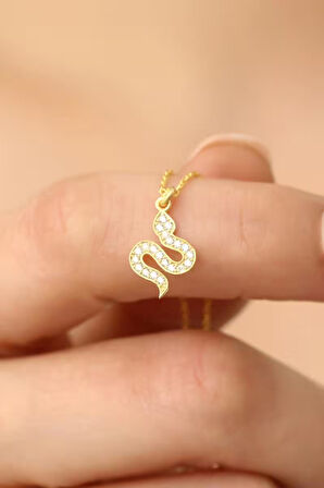 925 Ayar Gümüş Yılan Kolye