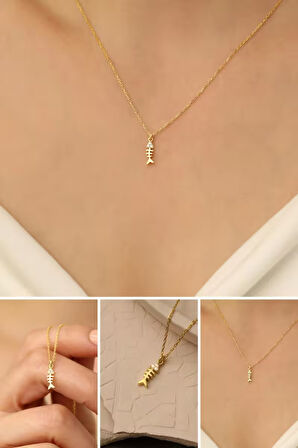 925 Ayar Gümüş Kılçık Kolye