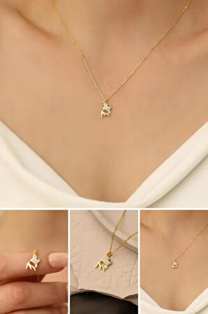 925 Ayar Gümüş Zirkon Taş Detaylı Balık Kolye