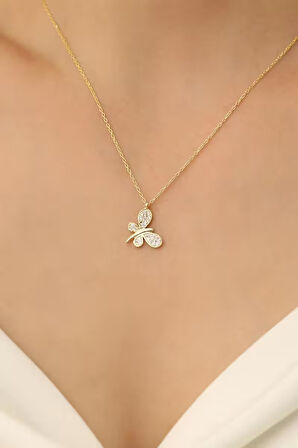 925 Ayar Gümüş Zirkon Taş Detaylı Yusufçuk Kolye