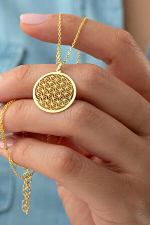 925 Ayar Gümüş Yaşam Çiçeği Kolye