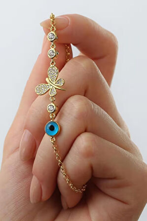 925 Ayar Gümüş Nazar Boncuk Yusufçuk Bileklik