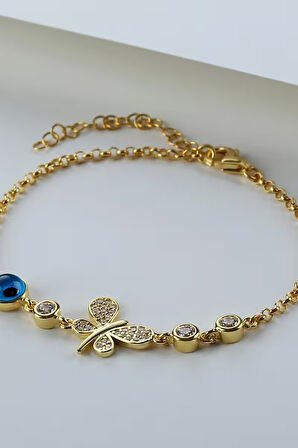 925 Ayar Gümüş Nazar Boncuk Yusufçuk Bileklik