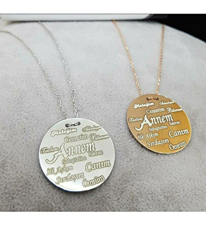 ANNE İSİM KOLYE GÜMÜŞ