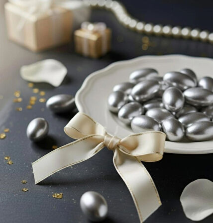 Gümüş Çikolatalı Badem Şekeri (200 GR)