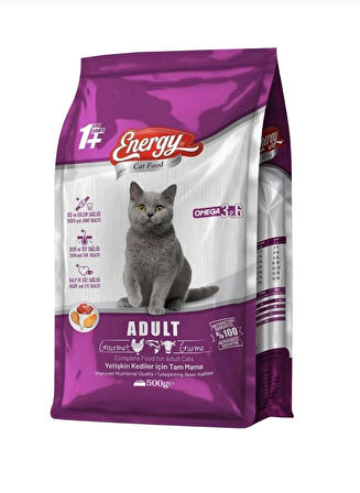 Energy Gurme Yetişkin Kedi Maması 500 Gram X 5 ADET