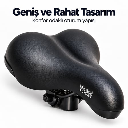 Geniş ve Konforlu Bisiklet Selesi - Ergonomik Yumuşak Dolgulu Rahat Bisiklet Koltuğu