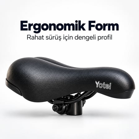 Geniş ve Konforlu Bisiklet Selesi - Ergonomik Yumuşak Dolgulu Rahat Bisiklet Koltuğu