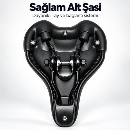 Geniş ve Konforlu Bisiklet Selesi - Ergonomik Yumuşak Dolgulu Rahat Bisiklet Koltuğu