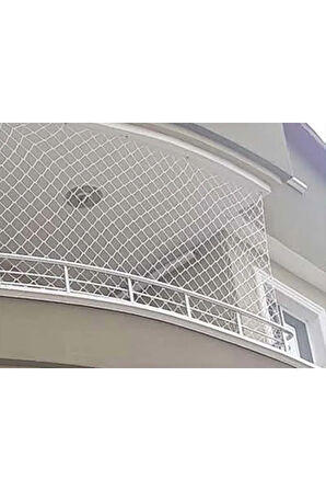 6 mm 2,50 X 18 Metre Göz 5 cm Balkon Güvenlik Filesi Çocuk Emniyet Ağı Merdiven Güvenlik Ağı