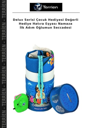 Delux Serisi Çocuk Hediyesi Değerli Hediye Hatıra Eşyası Namaza İlk Adım Oğlumun Seccadesi