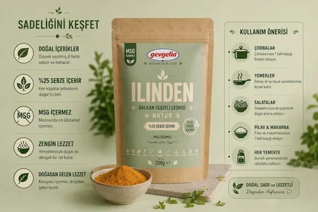 ILINDEN NATUR BALKAN SEBZELİ ÇEŞNİSİ 200 GR (MSG İÇERMEZ )