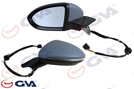 GVA 1075281 Dış Dikiz Aynası Sol Elektrikli Isıtmalı Sinyalli Astarlı Hafızalı Kör Noktalı Asferik Volkswagen Golf 20 5H1857507A9B9