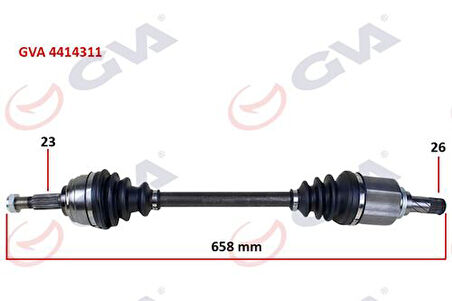 GVA 4414311 Komple Aks Sol Clio IV 0.9 TCE A T 12-6 Vites 391017355R