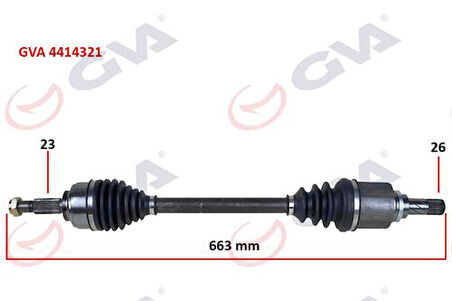 GVA 4414321 Komple Aks Sol Clio IV 1.5 DCI 12-75-90Hp 391010115R