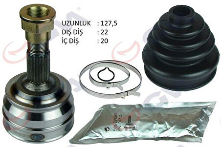 GVA 4426120K Aks Kafası Diş Ön Fiat Tempra 1.4L 92-99 22X20X46.8 127.5mm 92601903