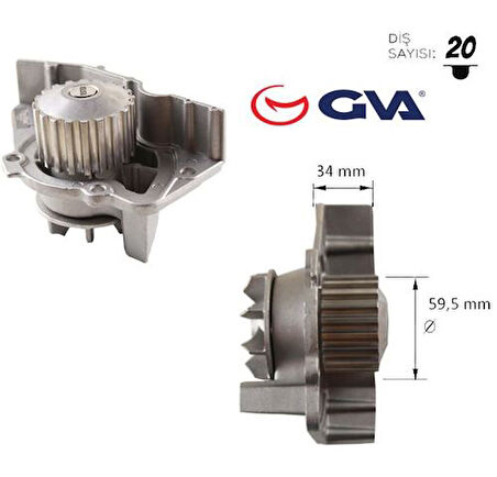 GVA 5245110 Devirdaim Partner-Berlingo 96 Jumper-Scudo 96-02 Expert 96 1.9D Pa391 Pa911 9627667988