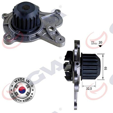 GVA 5291212 Devirdaim Accent II-Getz 1.5 CRDI 02 Elantra-Sportage 04 2.0CRDI 2510027000
