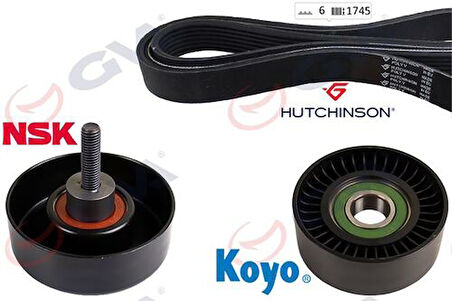 GVA 59A3310 Alternatör Gergi Kiti Tourneo Connect-Transit Connect 1.8Dı-TDCI 07-Klimalı 6PK1745 6H5Q6C301BA