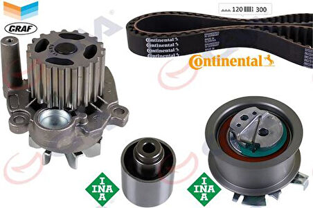 GVA 59WPK7574-1 Devirdaimlı Triger Seti 120X300 T5-Caddy-Passat-Jetta-Golf-Polo-A3-Leon 1.4-1.9TDI Bjb-Axb-Amf-Bls 038198119A