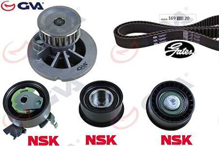 GVA 59WPK9003-1 Devirdaimlı Eksantrik Gergi Kiti Astra F-Corsa B-Vectra B 1.4L-1.6L-1.8I 16V X14Xe-X16XEL-X18Xe 95516734