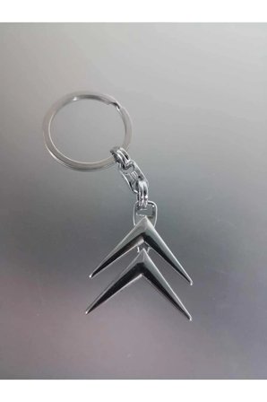 Citroen C-elysee Anahtarlık Metal 3d Metal Otomobil Anahtarlığı - Krom Kaplamalı Oto Anahtarlık