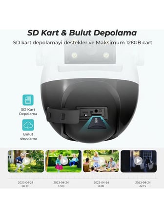 4mp Çift Lens Wifi Güvenlik Kamerası Otomatik Takip Gece Görüş IP66 Dış Mekan