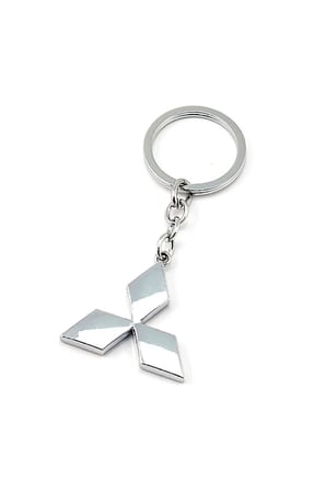 Mitsubishi Anahtarlık 3d Metal Otomobil Anahtarlığı - Krom Kaplamalı Oto Anahtarlık