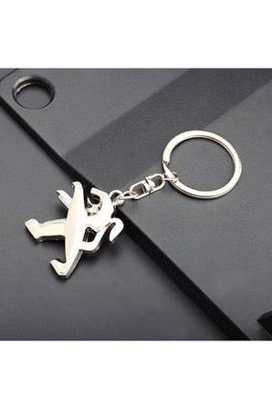 Peugeot 208 2021 Sonrası Anahtarlık Metal 3d Metal Otomobil Anahtarlığı - Krom Kaplamalı