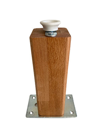 Kale Ayarlı Ahşap Ayak Mobilya Masa ve Dolap Ayağı(KAYIN)(KAYIN/GÜRGEN AĞACI)(18CM)(1 ADET)