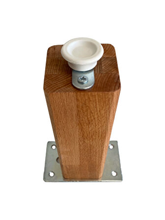 Kale Ayarlı Ahşap Ayak Mobilya Masa ve Dolap Ayağı(KAYIN)(KAYIN/GÜRGEN AĞACI)(18CM)(1 ADET)