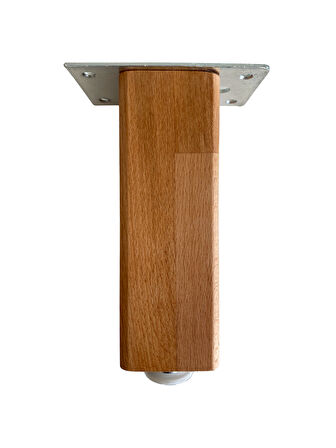 Kale Ayarlı Ahşap Ayak Mobilya Masa ve Dolap Ayağı(KAYIN)(KAYIN/GÜRGEN AĞACI)(23CM)(1 ADET)