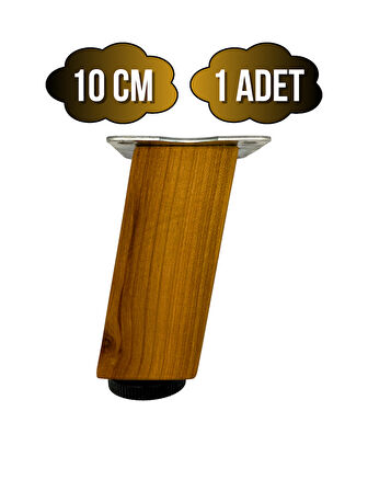Kale Eğimli Ayarlı Ahşap Ayak Mobilya Masa ve Dolap Ayağı(10CM)(1 ADET)(KİRAZ)(KİRAZ AĞACI)