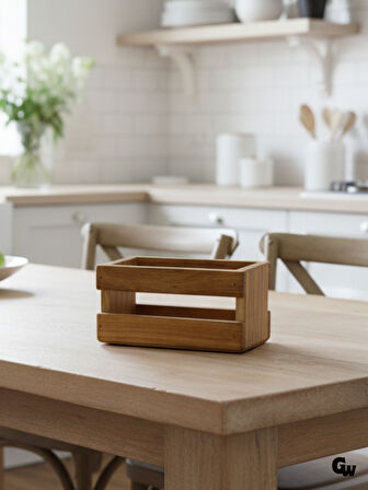 Ahşap Doğal 2Li Yağdanlık ve Baharatlık Altı(KİRAZ)(1 ADET)