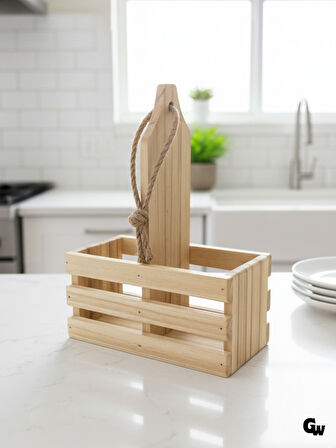 Ahşap Doğal 2Li Yağdanlık ve Sosluk Altı(IHLAMUR - KAVAK)(1 ADET)