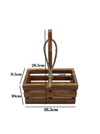 Ahşap Doğal 2Li Yağdanlık ve Sosluk Altı(KİRAZ)(1 ADET)