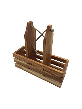 Ahşap Doğal 3Lü Yağdanlık ve Sosluk Altı(KİRAZ)(1 ADET)