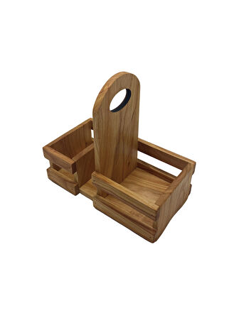 Ahşap Doğal Baharatlık Yağdanlık ve Peçetelik Altı(KİRAZ)(1 ADET)