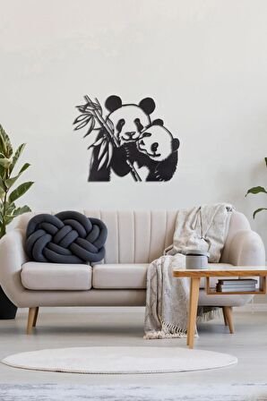 Panda Ev&ofis Metal Duvar Tablosu- 40x49 Cm