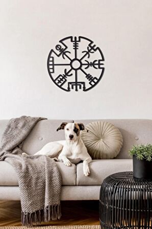 Çerçevesiz Vegvisir Ev & ,ofis Metal Duvar Tablosu - 60 X 60 Cm