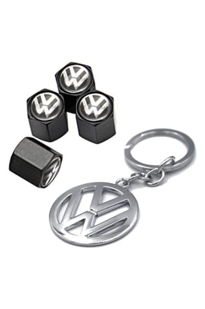 Volkswagen Amarok Metal Sibop Kapağı 4 Adet Ve Krom Anahtarlık