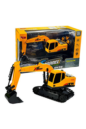 Metal Başlıklı Uzaktan Kumandalı Full Fonksiyon Şarjlı 360° Dönen Kepçe Ekskavatör Led Işıklı