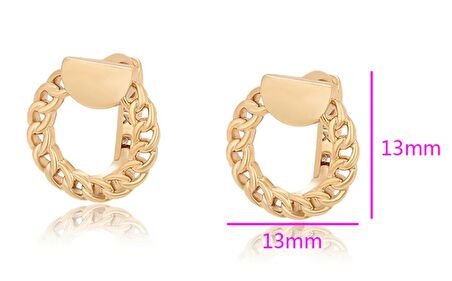 GiftWorld Burgu Model Küpe / 18K Gold Renk Vip Seri